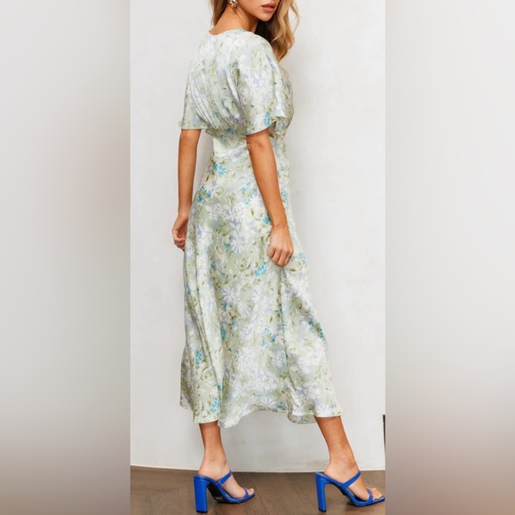 Hello Molly MUCH BETTER MIDI DRESS GREEN,Size S - Picture 4 of 4